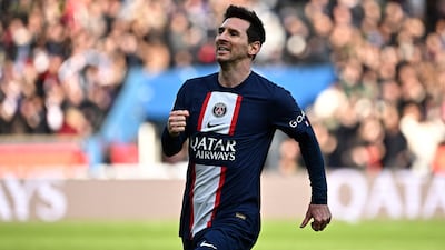 Lionel Messi celebrates scoring the winning goal AFP