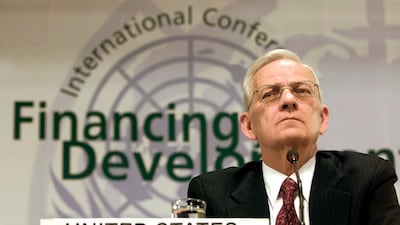 Former US treasury secretary Paul O'Neill died on Saturday after a battle with cancer at the age of 84. (AP Photo/John Moore)