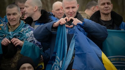 Ukrainian President Volodymyr Zelenskyy shared photos of 175 service personnel who were exchanged with Russia under UAE mediation on social media. @ZelenskyyUa