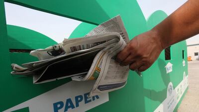 A recycling ethos is still building in the UAE. Paulo Vecina / The National