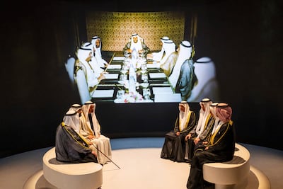 President Sheikh Mohamed with leaders of the emirates at Zayed National Museum. Photo: Hamad Al Kaabi / UAE Presidential Court
