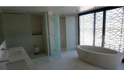 The bath is carved from a single piece of limestone. Ravindranath K / The National