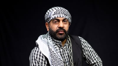 Iraqi actor Ayad al-Atabi poses for a picture on the set of a parody sketch video of Bab al-Hara, an adaptation of an iconic long-running Syrian television drama, in Iraq's southern port city of Basra on April 22, 2020. AFP / Hussein Faleh