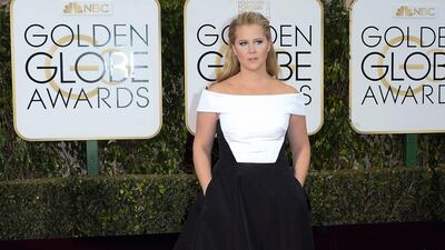 Actress and comedian Amy Schumer arrives at the Golden Globe Awards (EPA/PAUL BUCK)