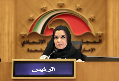 Dr. Amal Al Qubaisi, Speaker of the Federal National Council. Pawan Singh / The National