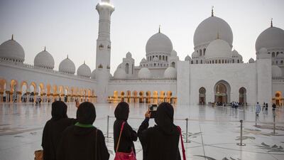 The Sheikh Zayed Grand Mosque in Abu Dhabi. Silvia Razgova / The National