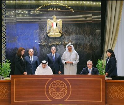 The UAE and Egypt have signed preliminary agreements to develop several large-scale renewable energy projects as the two countries deepen their economic ties. Photo: Ministry of Industry and Advanced Technology