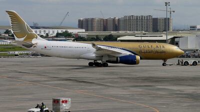 A Gulf Air passenger plane was involved in the incident. Bullit Marquez / AP Photo