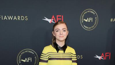 15-year-old actress Elsie Fisher ('Eighth Grade') brightens up the red carpet in an eye-catching yellow ensemble. REUTERS