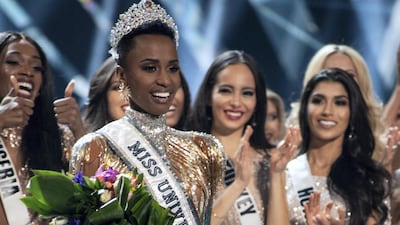 Zozibini Tunzi, Miss Universe South Africa 2019, is crowned Miss Universe on Sunday, December 8, 2019 at the Tyler Perry Studios in Atlanta, USA. Miss Universe