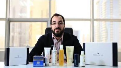 Jad Haidamous is the chief executive of the online cosmetics retailer Basharacare, which delivers to the customer via Aramex. Sarah Dea / The National
