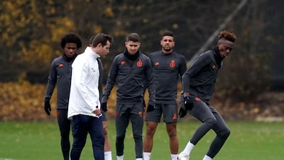 Chelsea's Tammy Abraham, right. Reuters