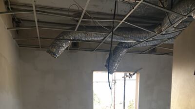 The police station after the August 4, 2020 blast at Beirut’s port.