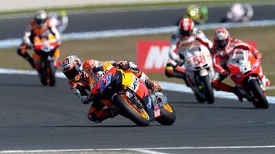 Casey Stoner rode to a second consecutive title on Sunday to celebrate his birthday at Phillip Island in the Australian MotoGP race.