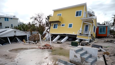 Damage from Hurricane Milton in Bradenton Beach on Anna Maria Island, Florida. AP