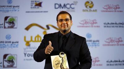 Ahmad Al Shaikh, above, the winner of last year’s ‘Your Weight in Gold’ contest, plans to follow a diet that involves eating no solid food for nearly a month. The 28-year-old will share his dietary plan with anyone who is interested. ‘I will live on just green tea, and maybe green apples,’ he says. Ahmed Jadallah / Reuters