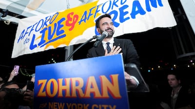 Zohran Mamdani gestures as he speaks during a watch party for his primary election, which includes his bid to become the Democratic candidate for New York City mayor in the upcoming November 2025 election, in New York City, U. S. , June 25, 2025. REUTERS / David 'Dee' Delgado TPX IMAGES OF THE DAY
