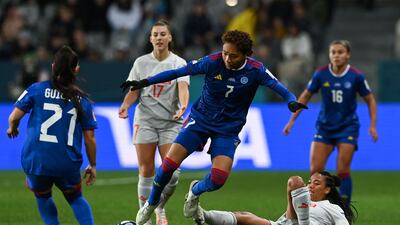 Philippines forward Sarina Bolden dribbles the ball. AFP