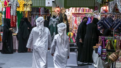 At the festival's pop-up market visitors can shop for date products and other items from Emirati culture