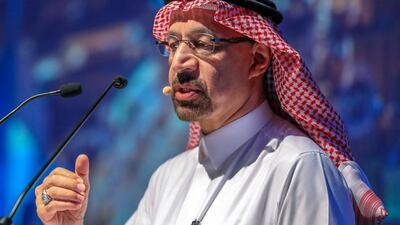 Saudi Arabia's energy minister Khalid Al Falih said an April meeting was "too soon" to talk about extending the supply curbs. Victor Besa / The National