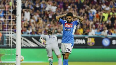 It was a frustrating night for Napoli and Lorenzo Insigne. AFP