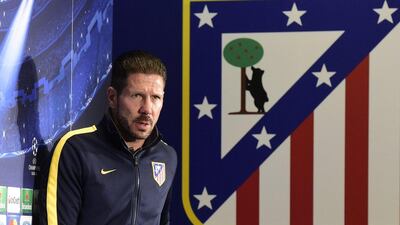 Diego Simeone led Atletico Madrid to the La Liga title and Champions League final last season. Javier Soriano / AFP