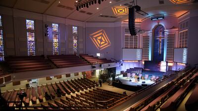 The sanctuary at Mississippi Boulevard Christian Church. AP
