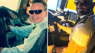 Now and then: Mr van Gelder says he felt at home in the cockpit from a young age.