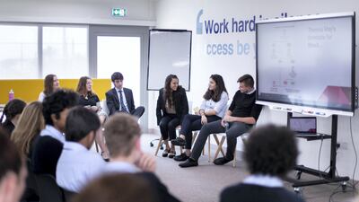 Cranleigh has more than 150-year history in England and its Abu Dhabi site celebrates the many cultures in the country. Reem Mohammed / The National