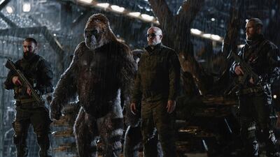 Woody Harrelson channels Marlon Brando in War for the Planet of the Apes. Courtesy Twentieth Century Fox via AP