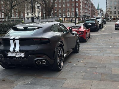 A $650,000 Ferrari Purosangue. Photo: Westminster City Council