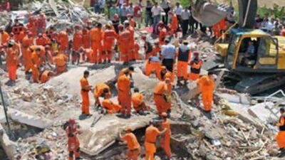 Rescue workers work in the debris searching for possible survivors in the village of Balcilar in central Anatolian province of Konya, Turkey.