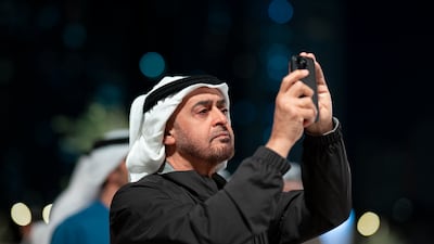 President Sheikh Mohamed at the launch in Khalidiyah