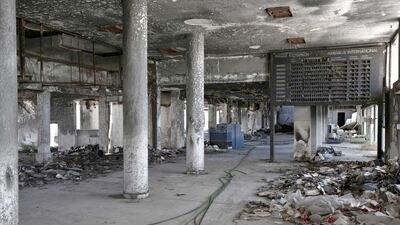A burnt out arrivals hall at the west terminal of the Hellenikon airport, which was closed down in 2001 to make way for a newer, more modern airport before the city hosted the 2004 Olympic Games. Yorgos Karahalis / Reuters
