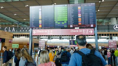 Flights at Berlin Airport in Germany were also affected by the cyber attack. AP