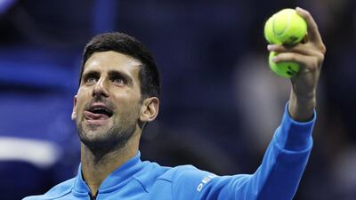 Novak Djokovic, of Serbia, looks towards the crowd after his match against Jo-Wilfried Tsonga, of France, during the quarter-finals of the US Open on Tuesday, September 6, 2016, in New York. Tsonga retired from the match due to injury at the start of the third set. Charles Krupa / AP Photo