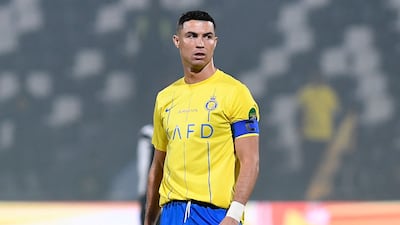 Al Nassr striker Cristiano Ronaldo in action against Al Shabab in the King Cup quarter-final at Prince Faisal bin Fahd Stadium. AFP