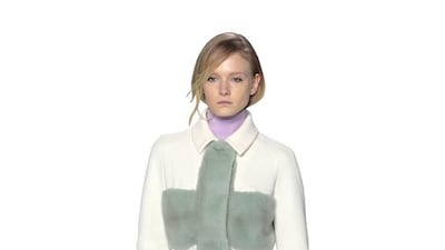 A model wears a creation for Giambattista Valli's ready-to-wear fall-winter 2015-2016 fashion collection presented during the Paris fashion week. Jacques Brinon / AP photo