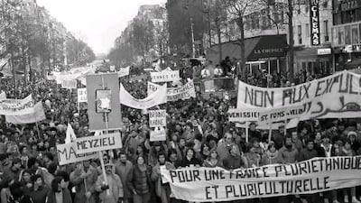 The alienation felt by many Algerians in France was expressed in an anti-racism march from Marseille to Paris in 1983.