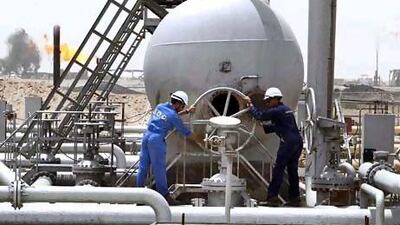 The Rumaila oil field in Basra. Iraq is targeting production of 3.4 million bpd this year. (Atef Hassan / Reuters)