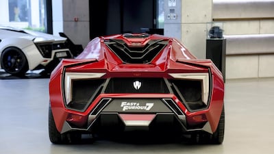 The car was the only one of 10 to survive the filming of Furious 7, and was built by Dubai-based W Motors. Courtesy RubiX Network