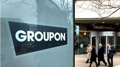 The Groupon headquarters in Chicago, Illinois. Scott Olson / AFP