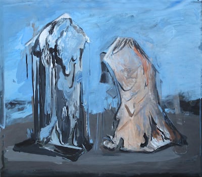 Talar Aghbashian, In Situ 2018, Acrylic on canvas, 80x90cm