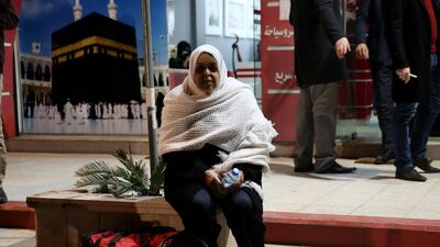 A Palestinian pilgrim leaving for the hajj pilgrimage to the holy city of Makkah. Photo: AP