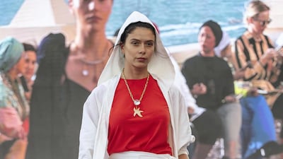 A look by students from the College of Fashion Design, Dubai. Photo: Antonie Robertson / The National