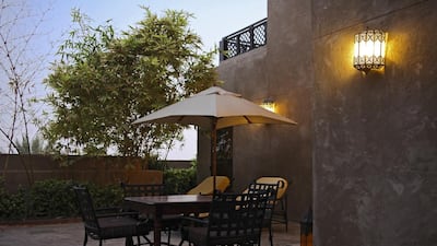 The outdoor section of the relaxation area.