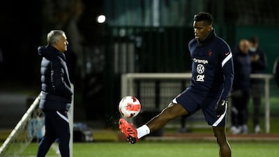 France's midfielder Paul Pogba picked up an injury during training for the World Cup 2022 qualifiers. AFP