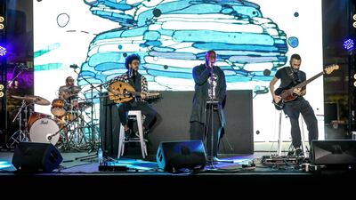 Fusion band Noon is joined by Hamdan Al Abri at Breakout DXB festival. Courtesy Hyku D Photography