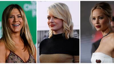 Jennifer Aniston, Emma Stone and Jennifer Lawrence are among the Forbes' biggest female actress earners. Stone is the highest-earner, according to this year's list. Courtesy Reuters