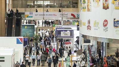 Delegates and buyers attend the Gulfood exhibition at the Dubai World Trade Centre. All pictures by Antonie Robertson / The National